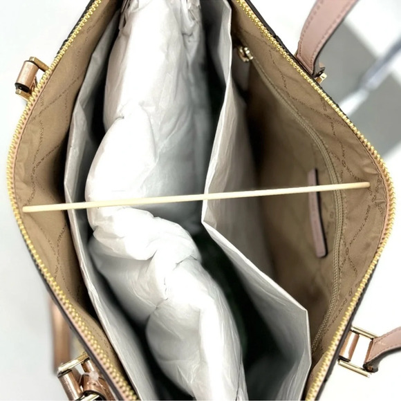 Michael Kors Large Charlotte TZ Tote Bag Rose Gold (NWT) - Picture 9 of 10